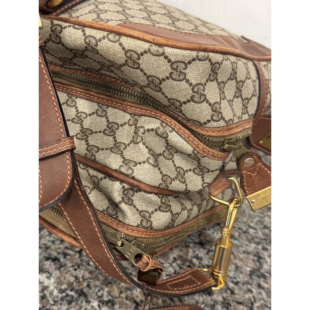 Gucci GG Web Vintage 1980 Travel Luggage Bag w/ Strap SPB-VWG 341027 - Picture 5 of 13